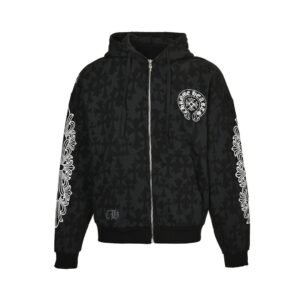 Chrome Hearts Cemetery Print Hoodie Black