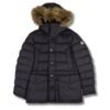 Moncler Clunye Hooded Mid-Length Down Jacket Black