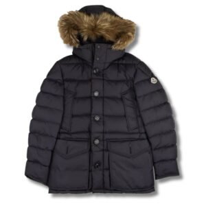 Moncler Clunye Hooded Mid-Length Down Jacket Black