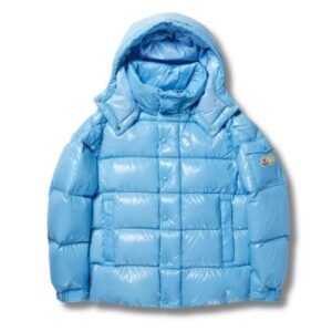 Moncler Maya 70 Hooded Down Jacket Sky Blue