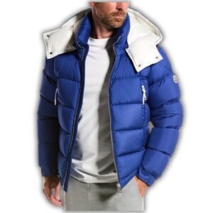 Moncler Poirier Down Jacket Blue/White