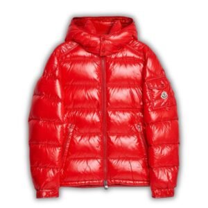 Moncler Maya Hooded Down Jacket Red