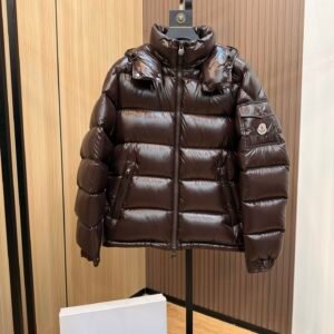 Alternative view of Moncler Maya  Hooded Down Jacket Brown