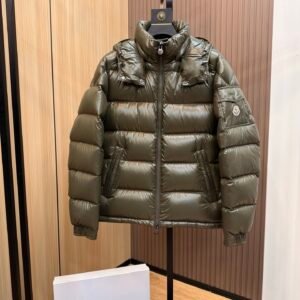 Alternative view of Moncler Maya Hooded Down Jacket Olive Green