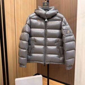 Alternative view of Moncler Maya Hooded Down Jacket Grey