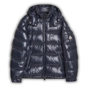 Moncler Maya  Hooded Down Jacket Navy Blue