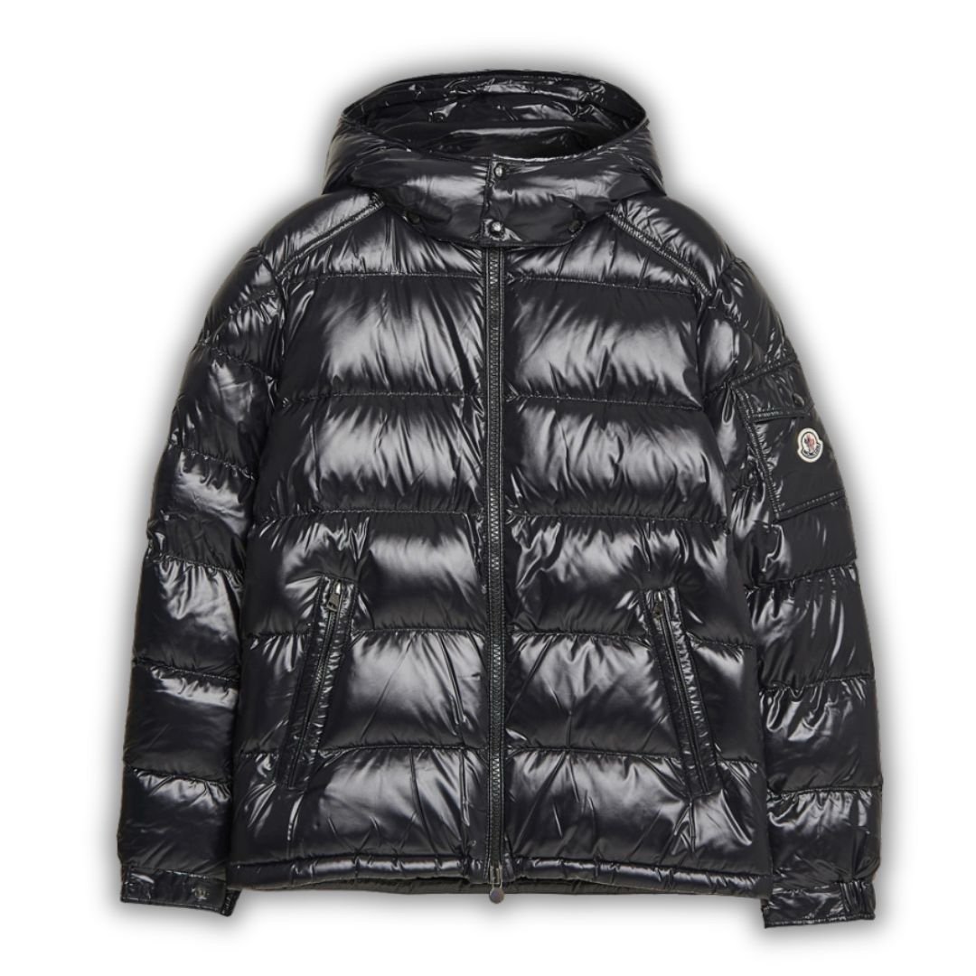 Moncler Maya Hooded Down Jacket Black