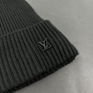 Alternative view of Louis Vuitton Black Wool Mini Logo Beanie