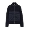 Moncler Knitted Padded Cardigan Jacket Navy Blue