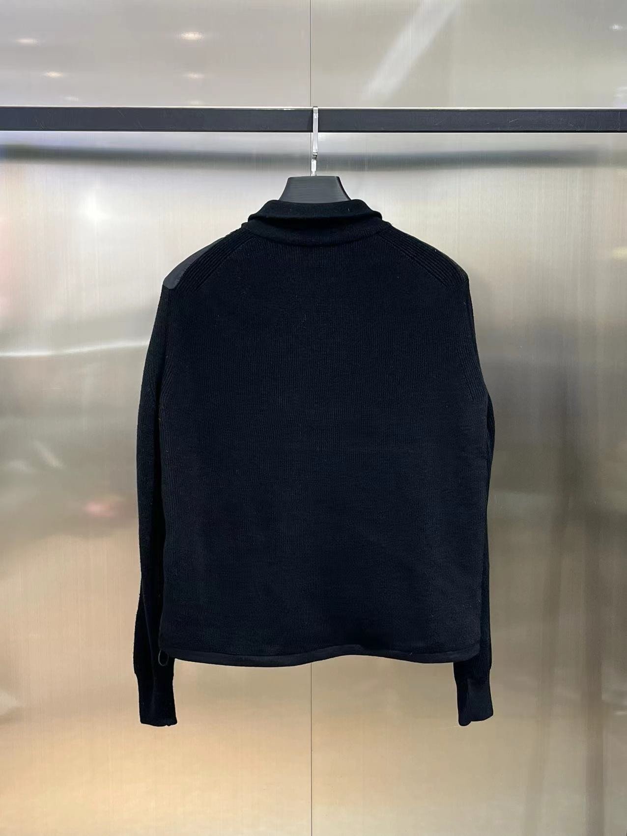 Dior Oblique Blouson Black Wool Knit - Afbeelding 4