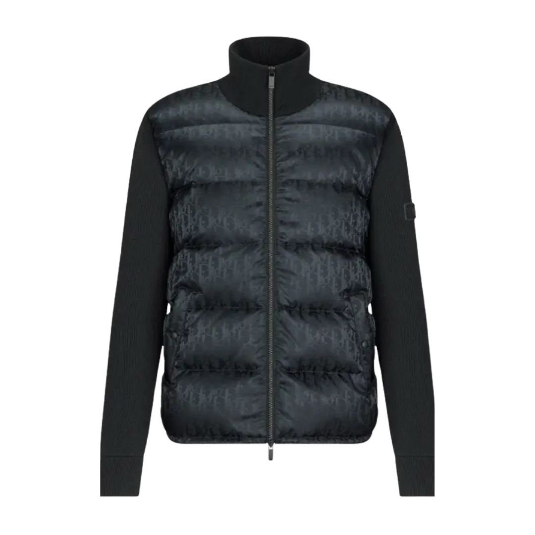 Dior Oblique Blouson Black Wool Knit