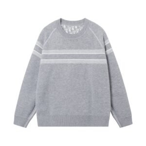 Dior Reversible Round Neck Sweater Grey  Double-Sided