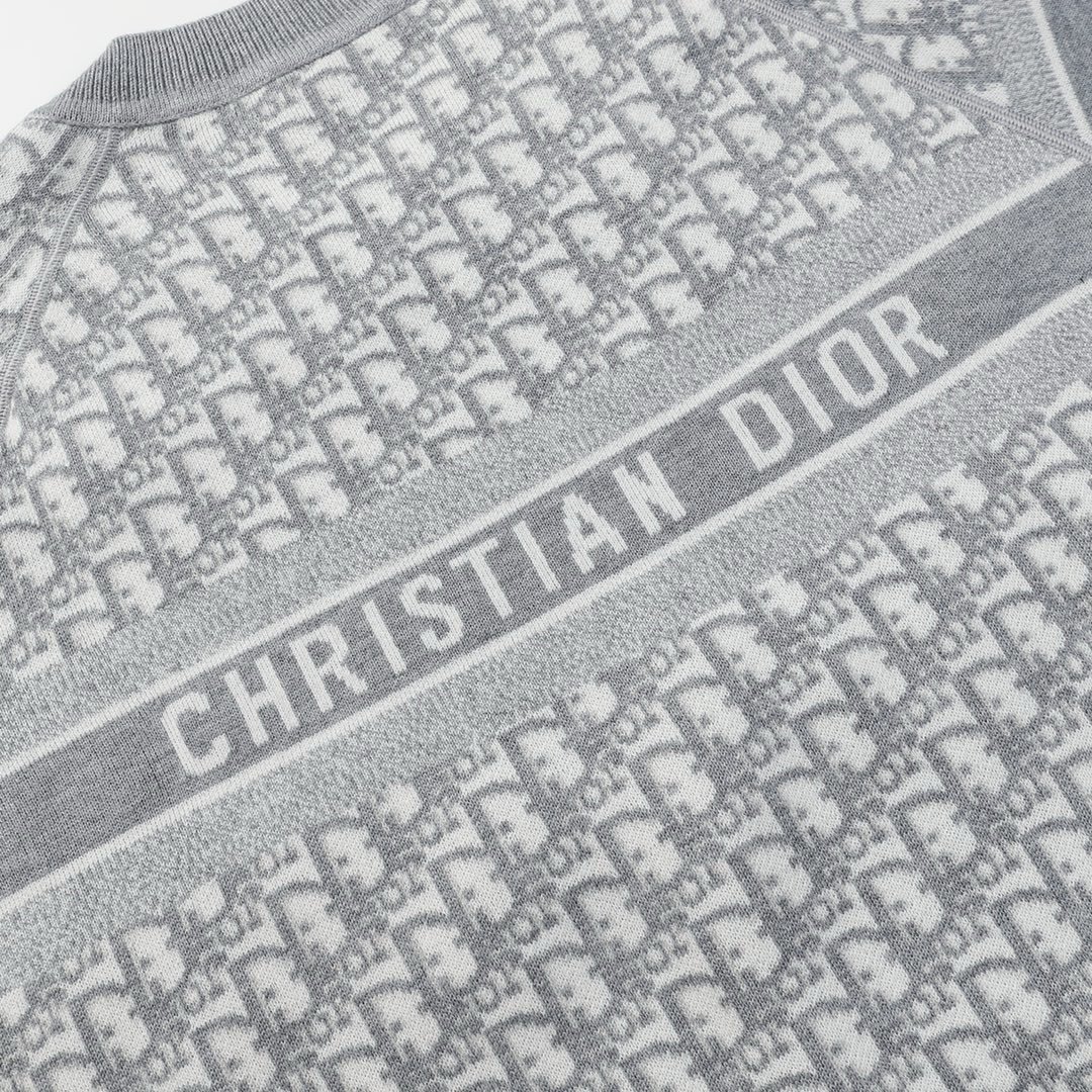 Dior Reversible Round Neck Sweater Grey Double-Sided - Afbeelding 4
