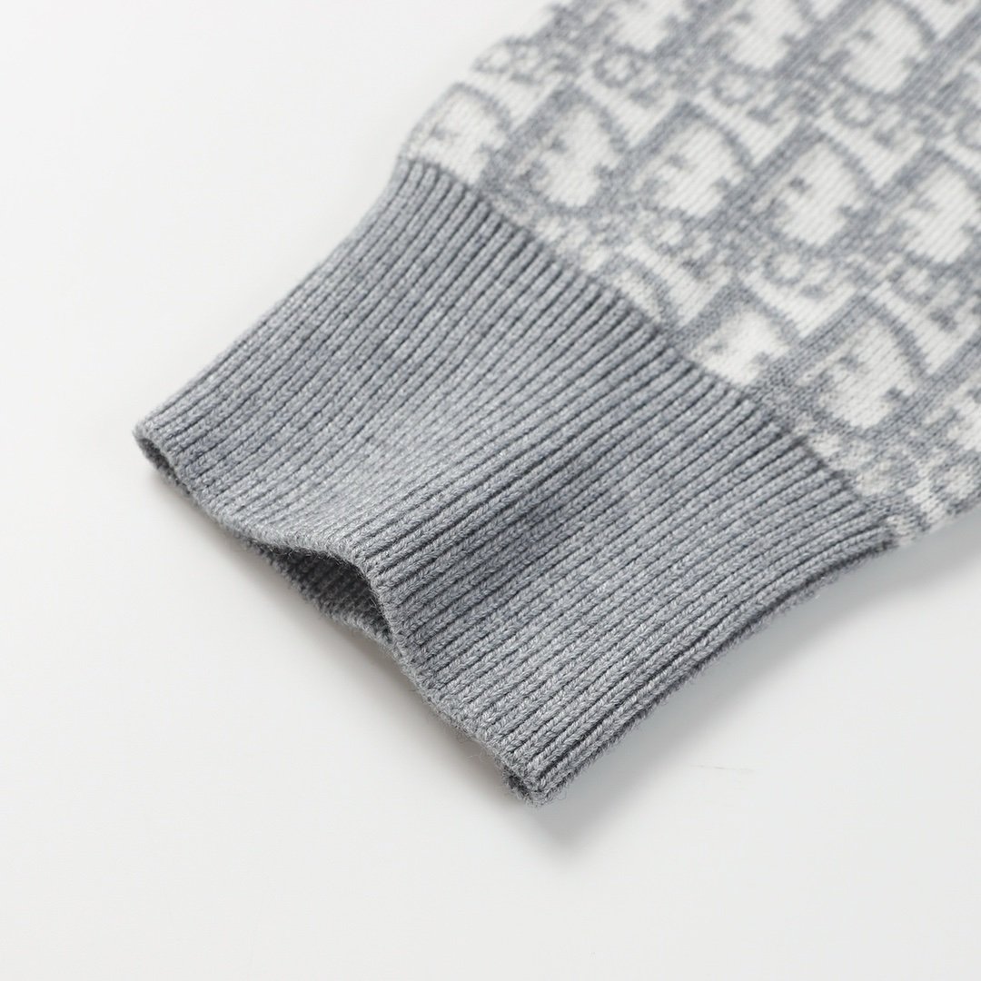 Dior Reversible Round Neck Sweater Grey Double-Sided - Afbeelding 5