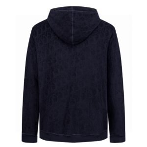 Alternative view of Dior Oblique Relaxed Fit Hooded Sweatshirt Navy Blue