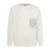 Loewe Anagram Sweater In Cotton Blend White