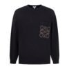 Loewe Anagram Sweater In Cotton Blend Black