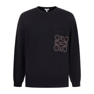 Loewe Anagram Sweater In Cotton Blend Black