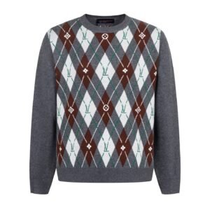 Louis Vuitton Argyle Crewneck Grey