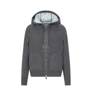 Dior Cashmere Hooded Jacket Grey
