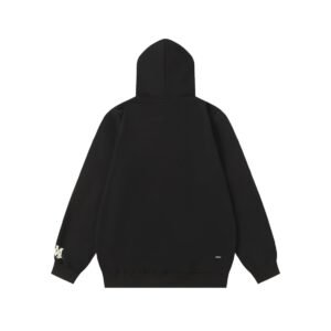 Alternative view of Amiri Staggered Logo Hoodie In Black