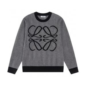 Loewe Intarsia Wool Knitwear Grey
