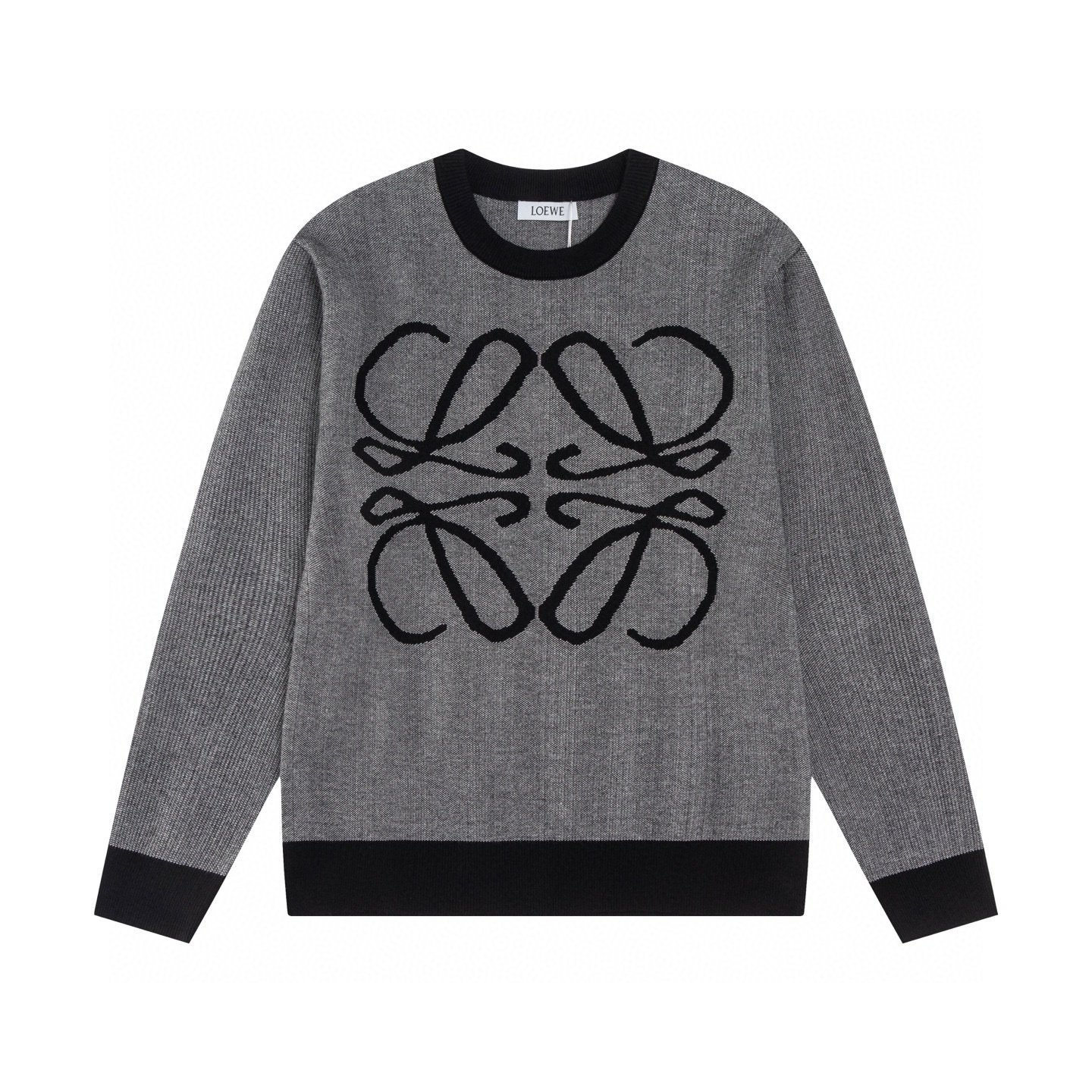 Loewe Intarsia Wool Knitwear Grey