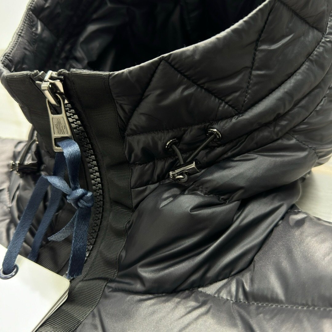 Moncler Black Padded Zip Up Cardigan Jacket Black - Afbeelding 6