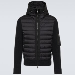Alternative view of Moncler Black Padded Zip Up Cardigan Jacket Black