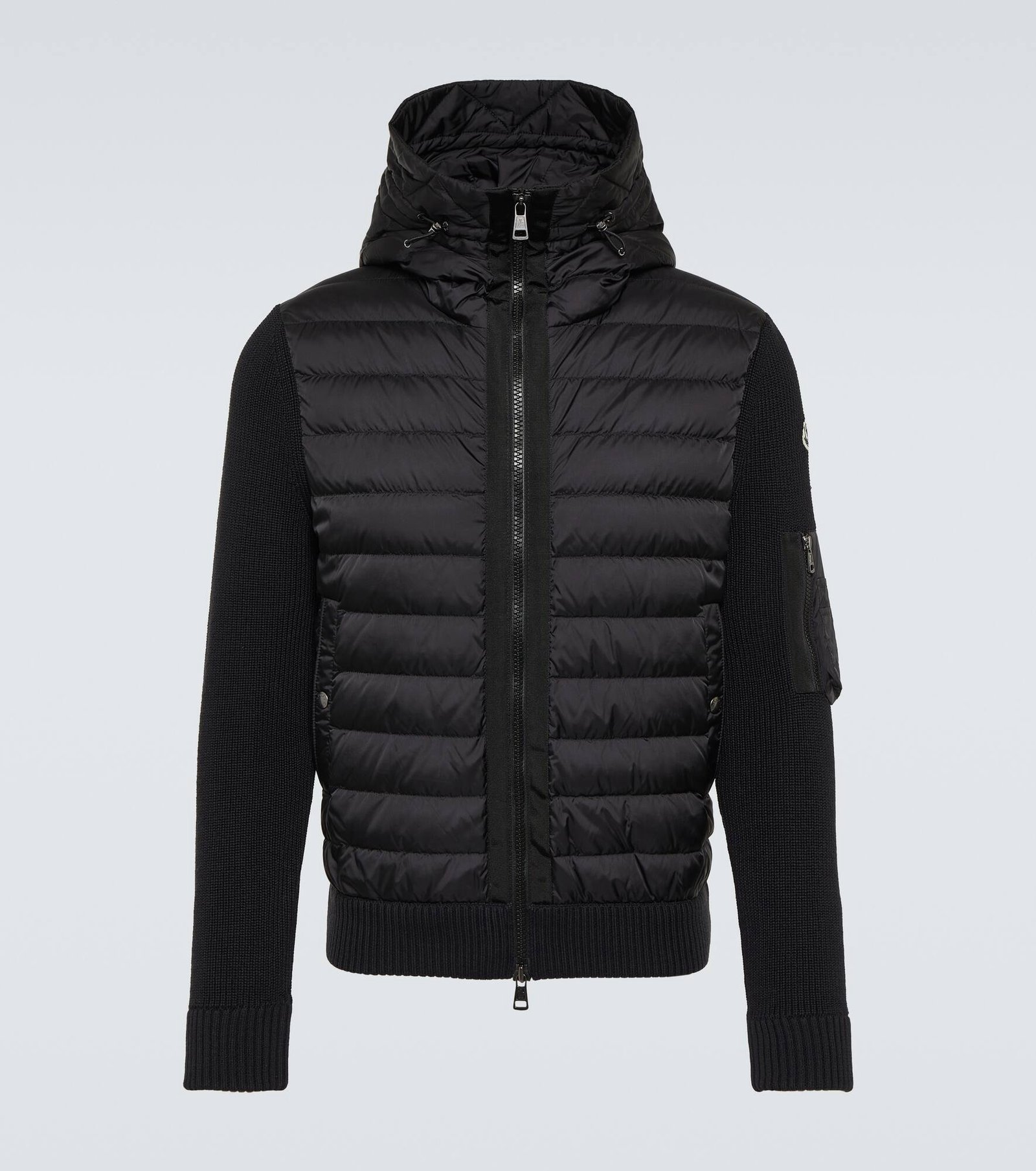 Moncler Black Padded Zip Up Cardigan Jacket Black - Afbeelding 2