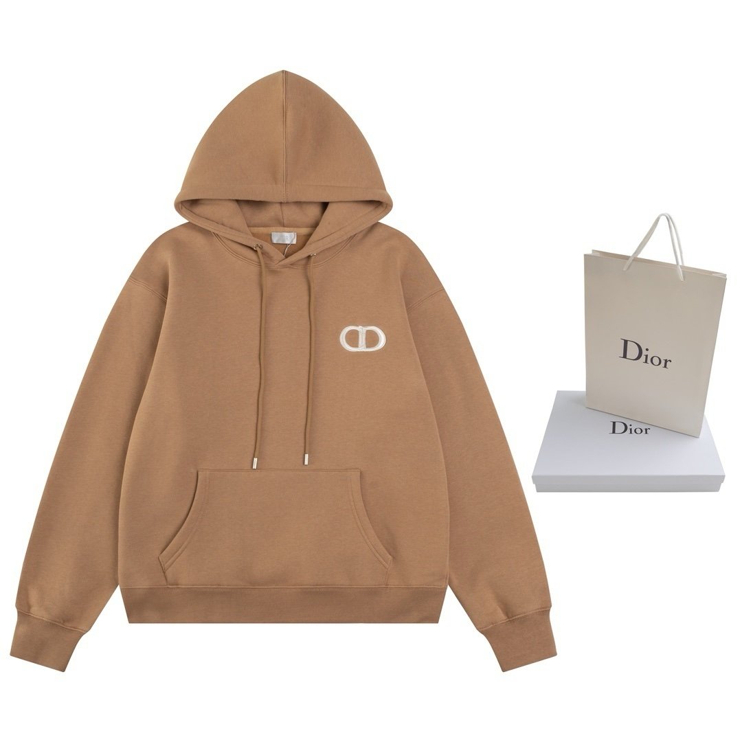 Dior CD Icon Hooded Sweatshirt In Brown - Afbeelding 4