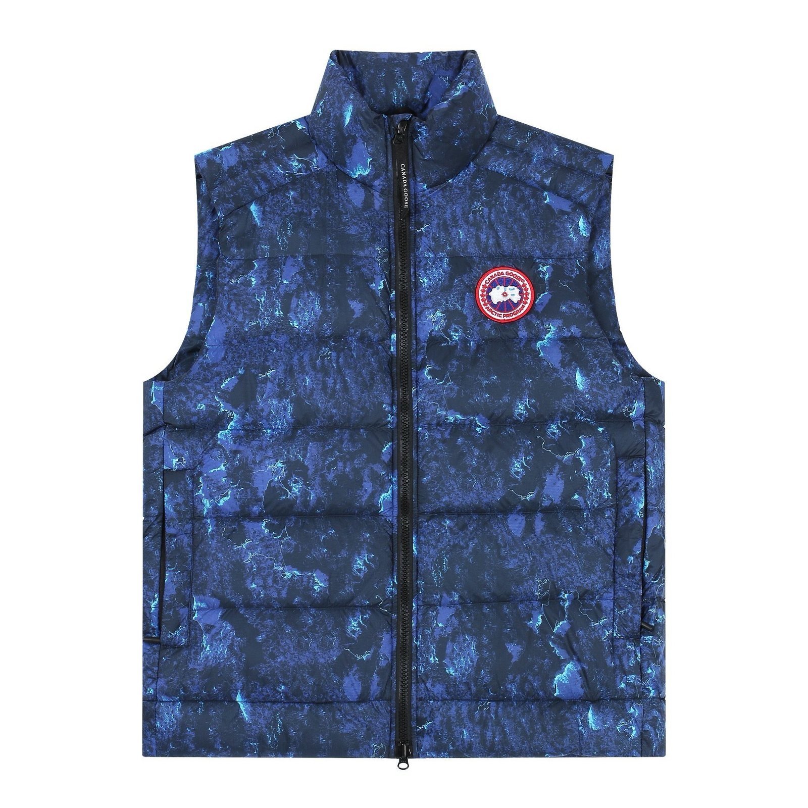 Canada Goose Crofton Down Bodywarmer In Blue Camouflage