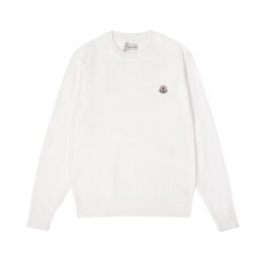 Moncler Logo Patch Sweatshirt White