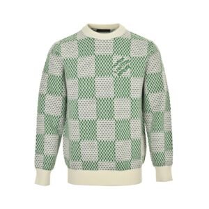 Louis Vuitton Damier Jacquard Cotton Pullover Green