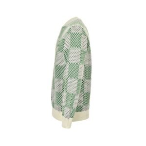 Alternative view of Louis Vuitton Damier Jacquard Cotton Pullover Green