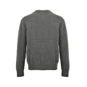 Alternative view of Loewe Anagram Logo Embroidered Wool Sweater In Grey