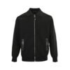 Louis Vuitton Knit Blouson With Leather Details In Black