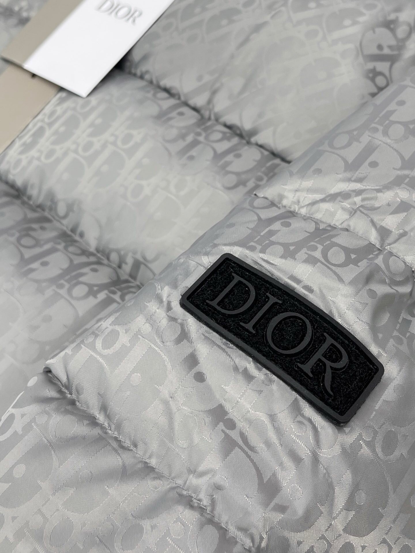 Dior Oblique Down Jacket Silver Grey Technical Jacquard - Afbeelding 5