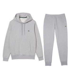 Lacoste Core Hoodie Tracksuit In Grey