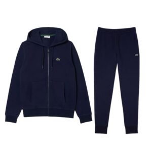 Lacoste Zip Hoodie Tracksuit In Navy