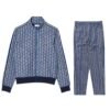 Lacoste Jacquard Monogram Tracksuit In Blue