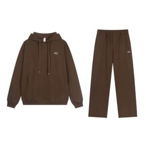 Alo Yoga Accolade Cotton-Blend Tracksuit Espresso