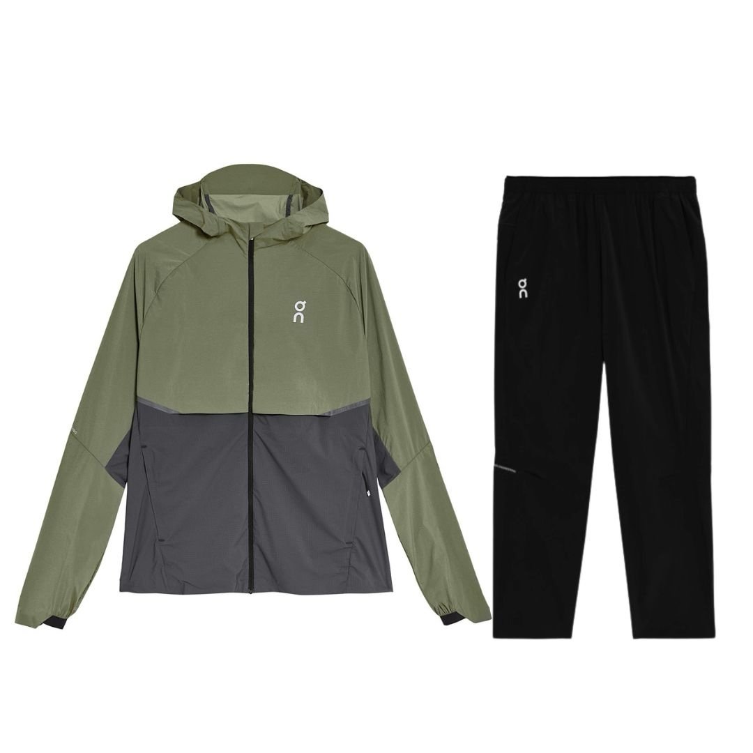 On Running Tracksuit Green/Grey Black