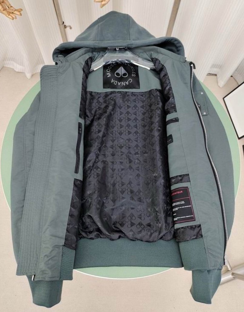 Moose Knuckles Oxley Bomber Jacket In Grey - Afbeelding 4