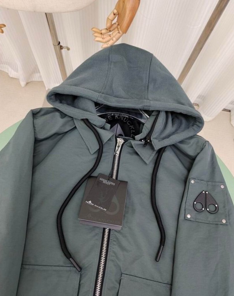 Moose Knuckles Oxley Bomber Jacket In Grey - Afbeelding 5