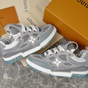 Alternative view of Louis Vuitton Skate Suede Grey White