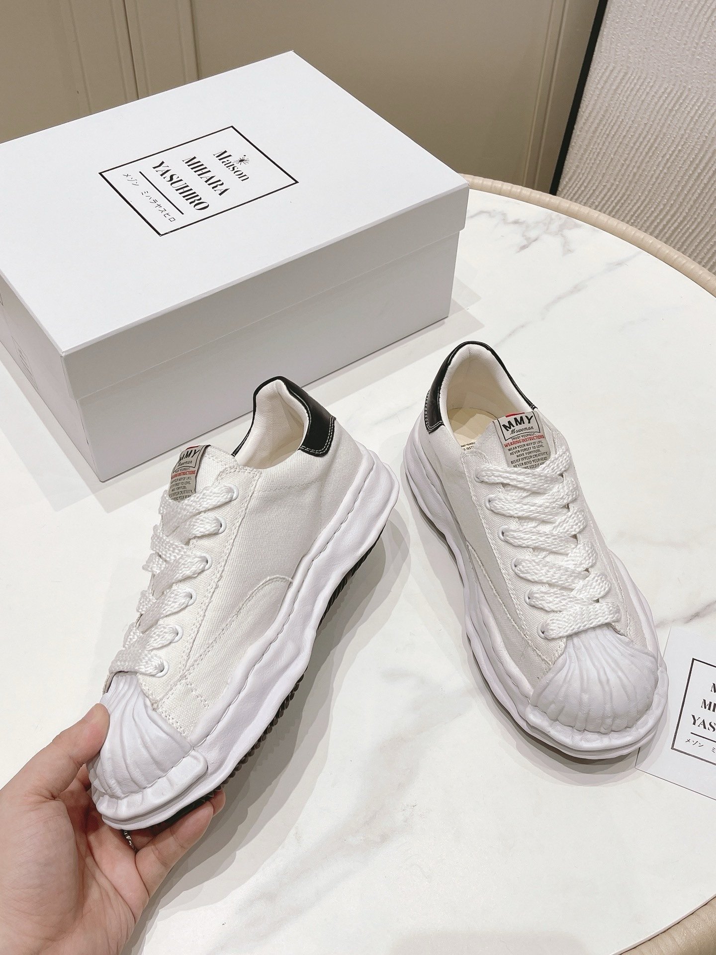 Maison Mihara Yasuhiro Blakey OG Sole White/Black - Afbeelding 8