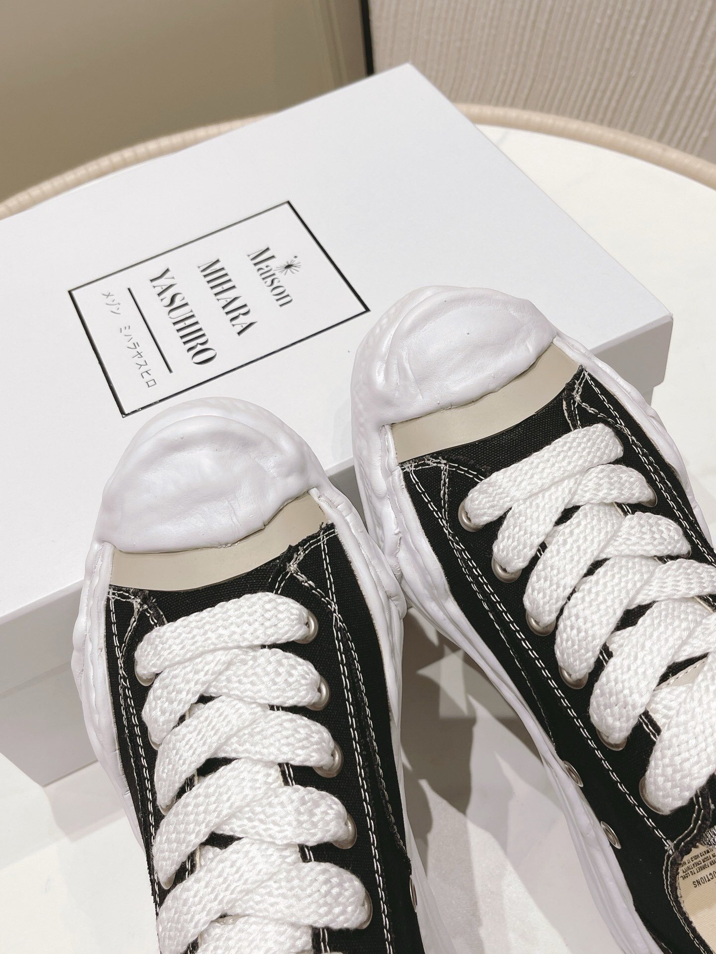 Maison Mihara Yasuhiro Hank OG Sole Canvas Low Black - Afbeelding 10
