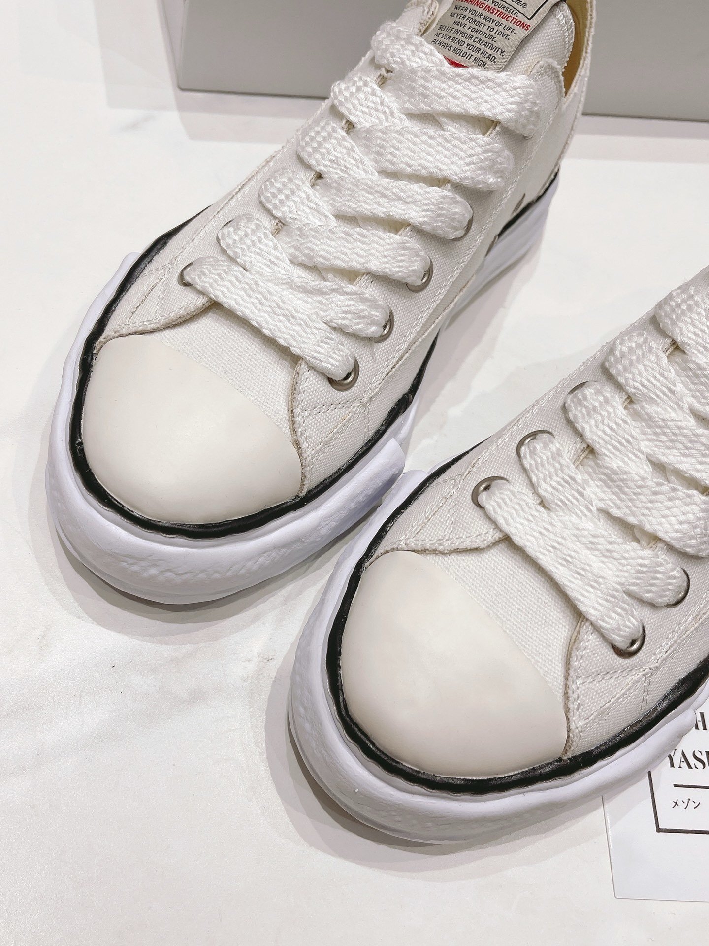 Maison Mihara Yasuhiro Hank OG Sole Canvas White - Afbeelding 7