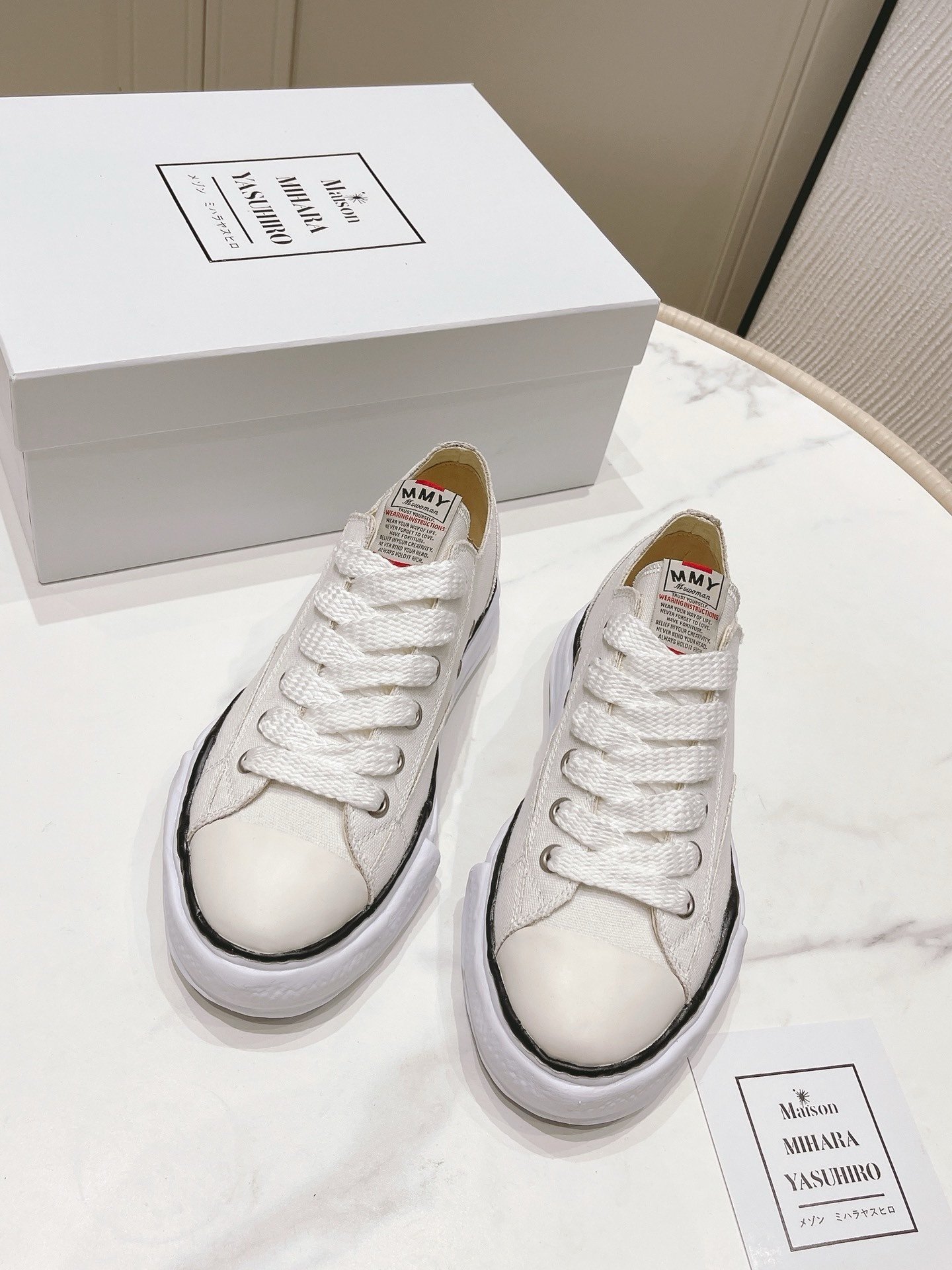 Maison Mihara Yasuhiro Hank OG Sole Canvas White - Afbeelding 6